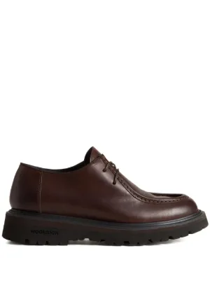 Hender Scheme Commando Blucher Leather Derby Shoes | Brown | FARFETCH