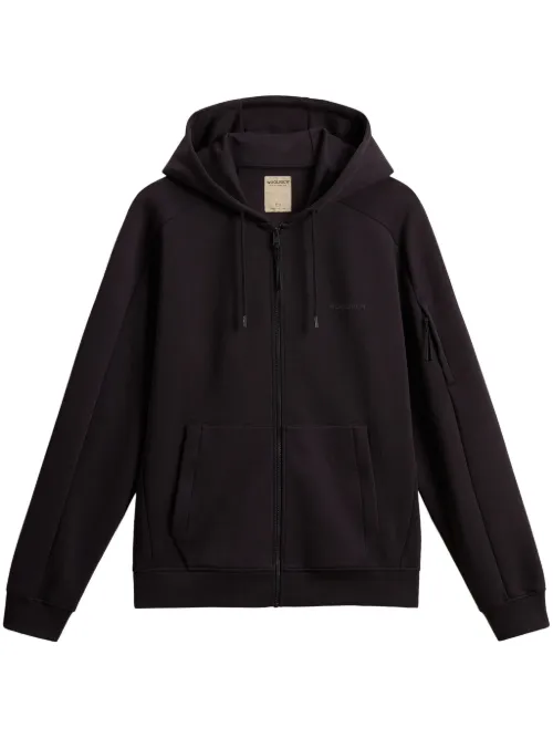 Hoodie zippé à logo imprimé - Woolrich - Modalova