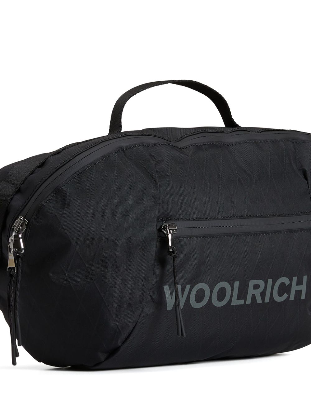 Shop Woolrich Logo-print Shoulder Bag In Black