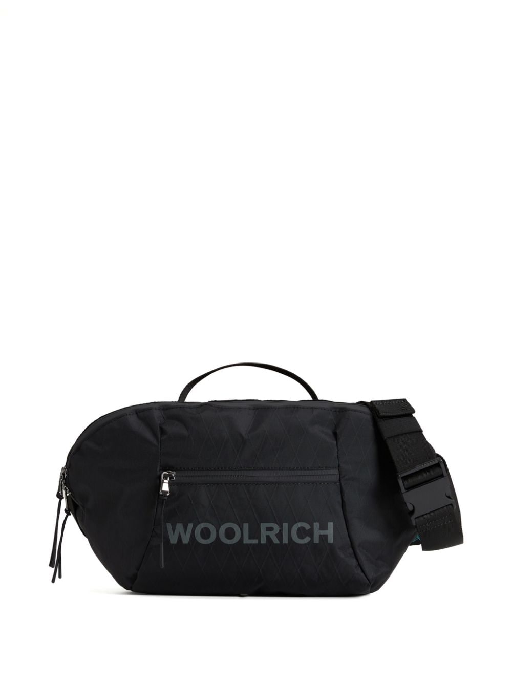 Shop Woolrich Logo-print Shoulder Bag In Black