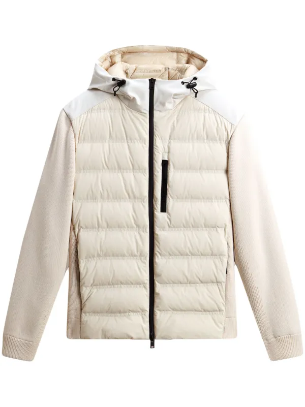 Woolrich Bering Hybrid Jacket Neutrals FARFETCH AU