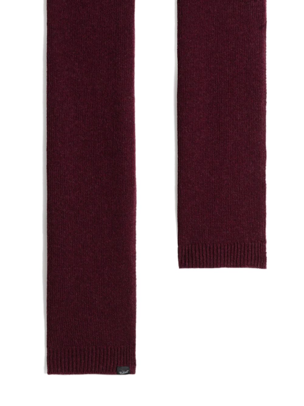 Woolrich mini logo-tag knitted scarf - Red