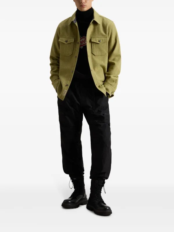 Woolrich Alaskan Melton Over Shirt | Green | FARFETCH TR