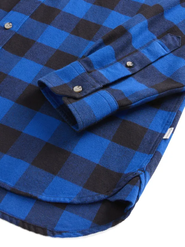 Woolrich チェック フランネルシャツ | ブルー | FARFETCH JP