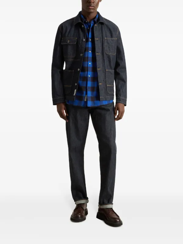 Woolrich チェック フランネルシャツ | ブルー | FARFETCH JP