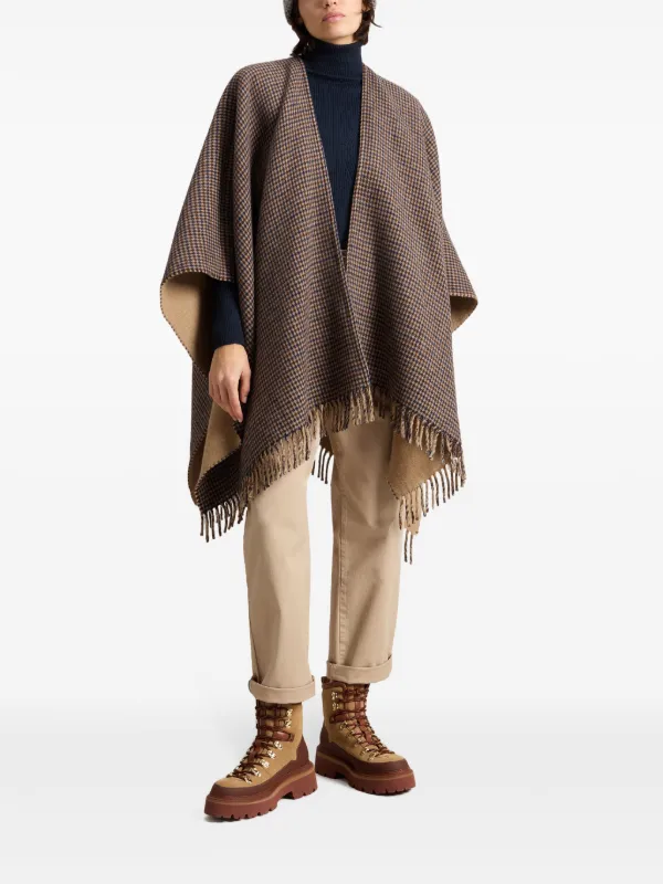 【★完売必至★】Woolrich ☆ チェックケープ Woolrich チェック ケープ | ニュートラル | FARFETCH JP