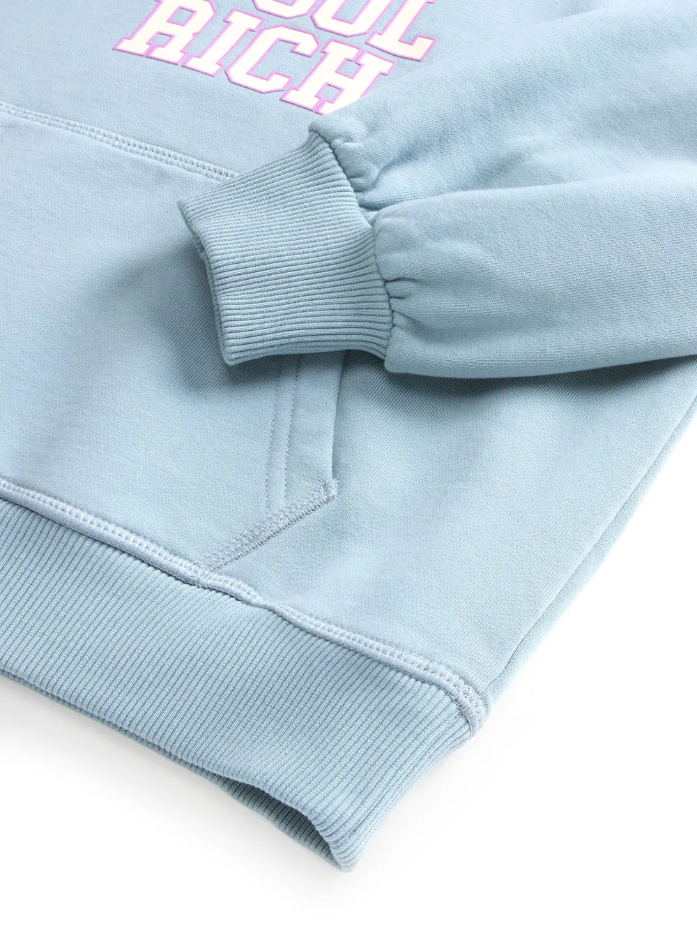 Woolrich Katoenen hoodie met pofmouwen Blauw