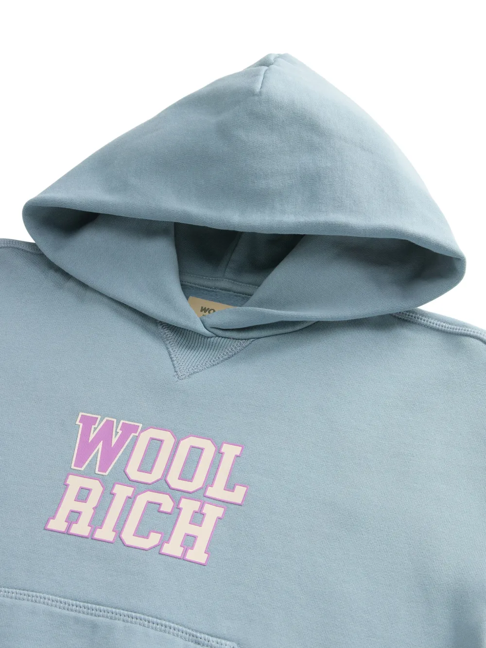 Woolrich Katoenen hoodie met pofmouwen Blauw