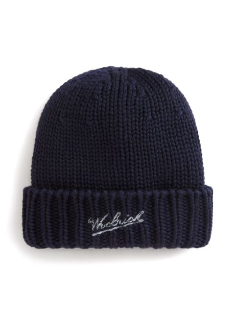 Woolrich Kids logo-embroidered beanie