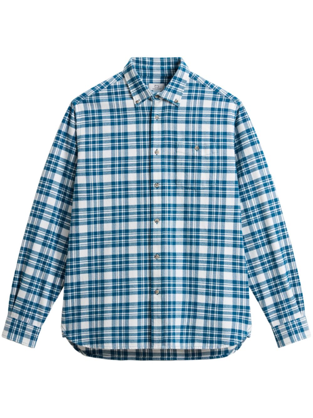 Woolrich check pattern flannel shirt - Blu