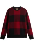 Woolrich check-pattern virgin wool sweater - Red