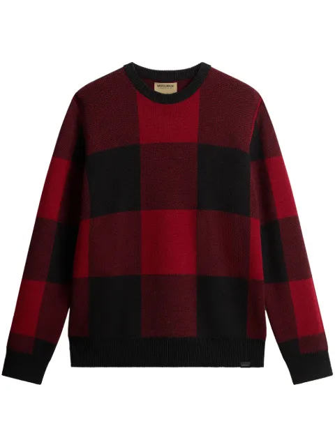 Woolrich Suéter de lã virgem xadrez