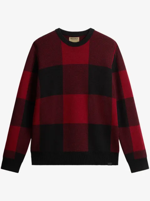 Woolrich check-pattern virgin wool sweater