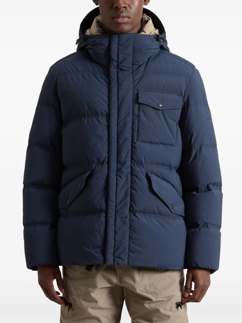 Woolrich Gewatteerd jack met capuchon Blauw