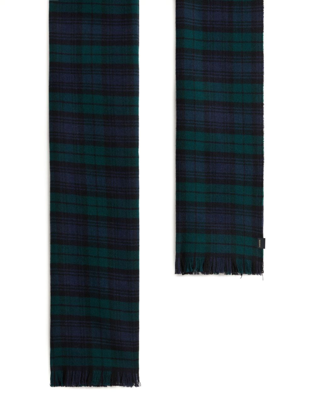 Woolrich plaid check pattern scarf - Black