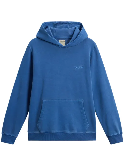 Woolrich logo-embroidered cotton hoodie