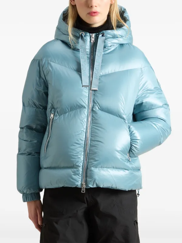 Woolrich Aliquippa Short Puffer Jacket | Blue | FARFETCH