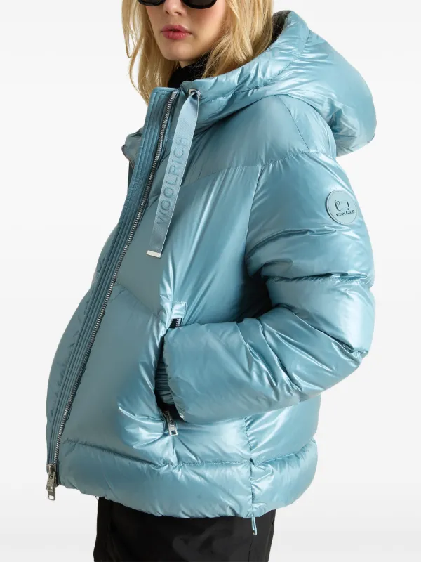 ジャケット WOOLRICH Women Jackets COWWCPS2583SM02 30014 Blue Woolrich Windbreaker Jacket Adults Women's XL Blue 1/4 Zip