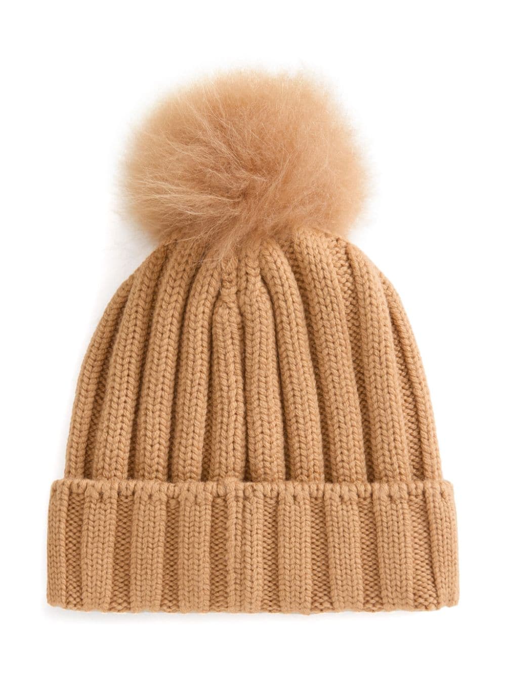 Woolrich pompom virgin wool beanie - Bruin