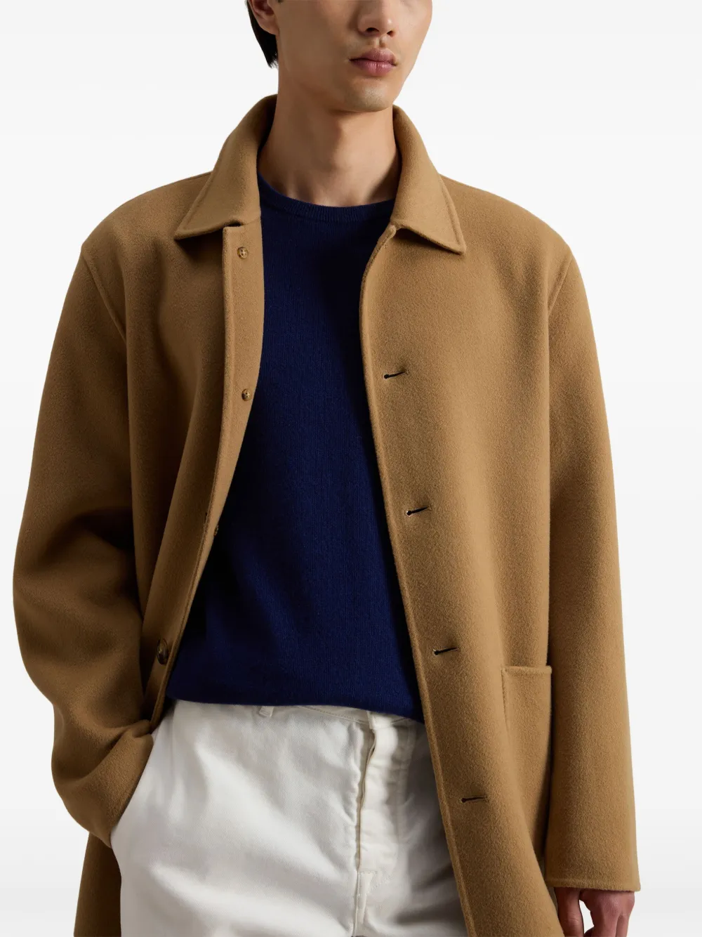 Woolrich Jas met enkele rij knopen Bruin