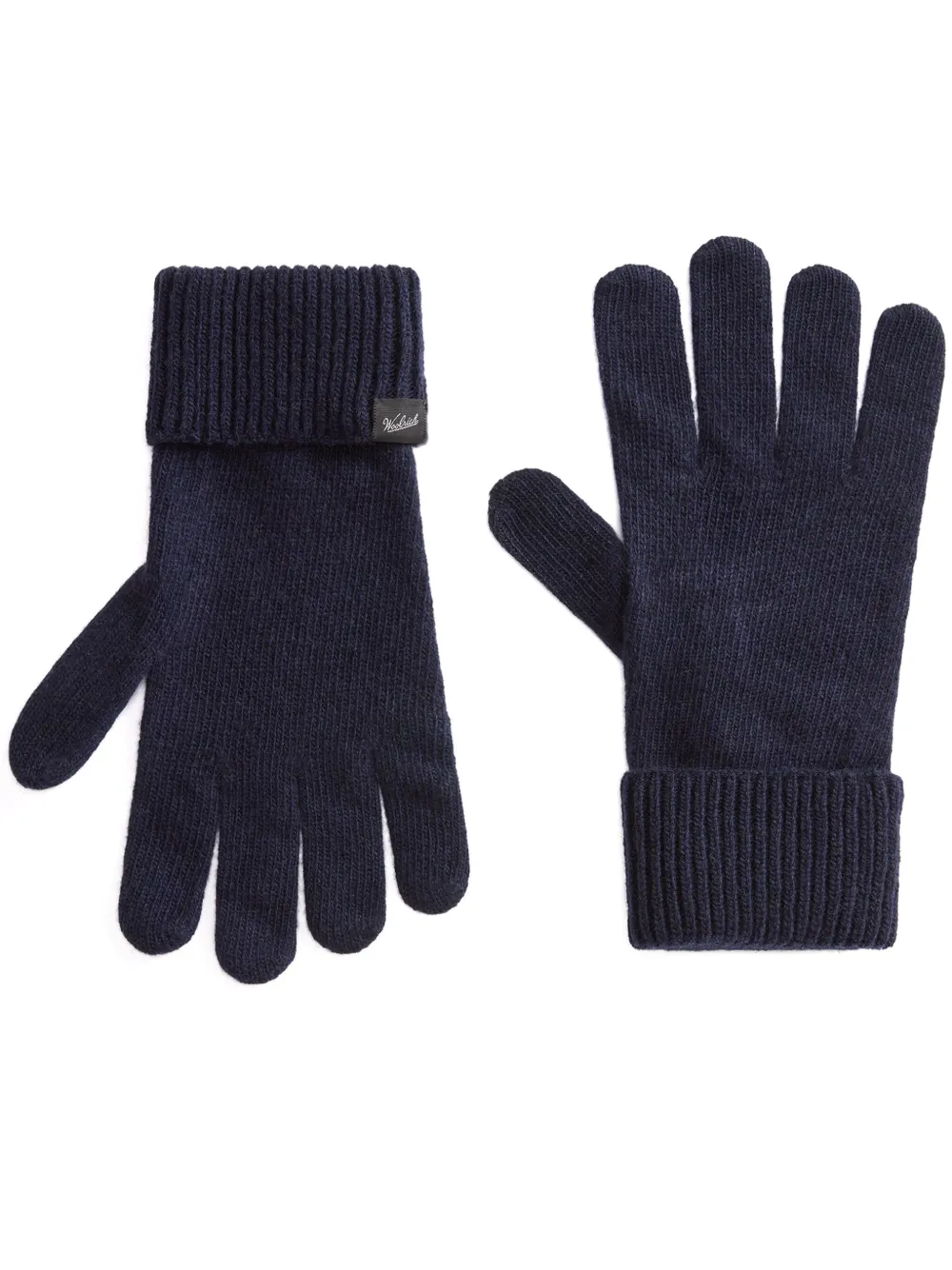 Woolrich logo-appliqué wool gloves | Blue | Image 1