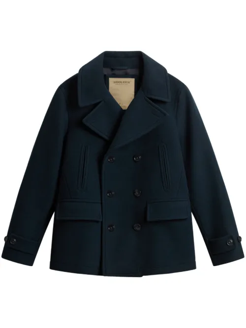 Woolrich manteau Melton - Bleu - Woolrich - Modalova