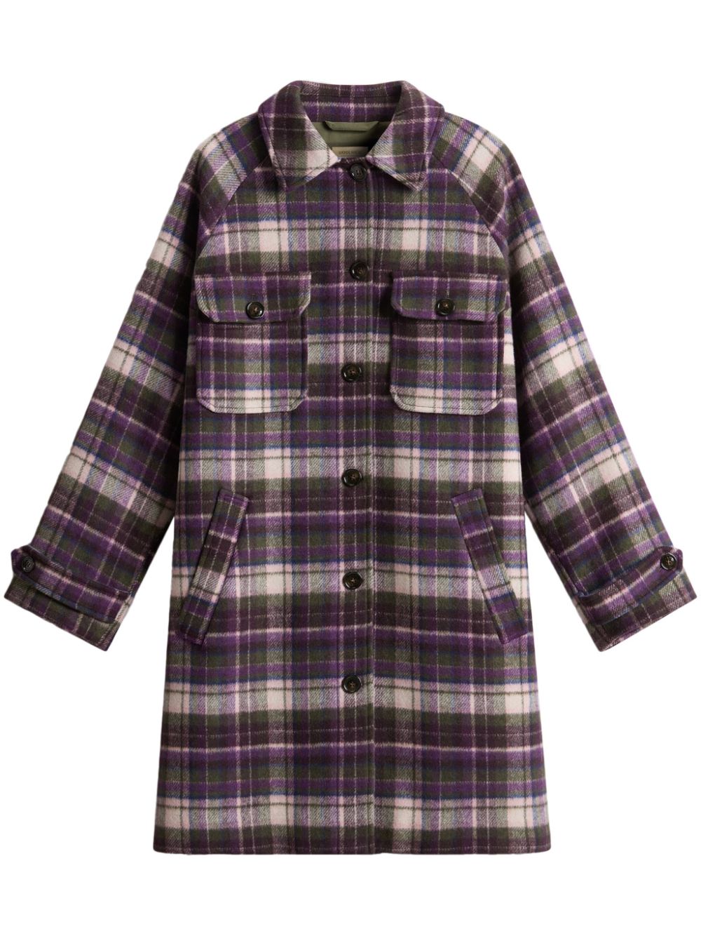 Woolrich Geruite shirtjack Paars