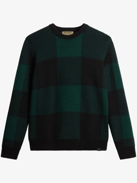 Woolrich check-pattern virgin wool sweater