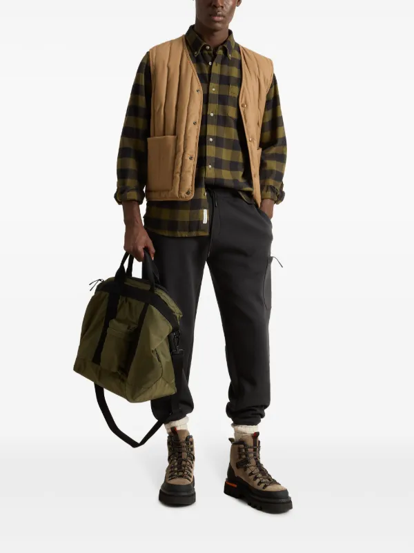 Merino Wool Button-Down Shirt | Tonal Green Plaid – Button