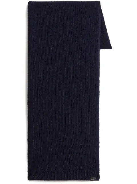 Woolrich mini logo-tag knitted scarf