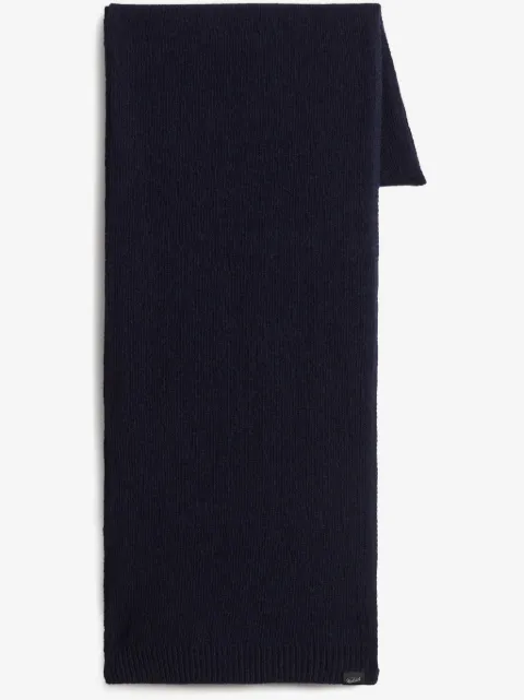 Woolrich mini logo-tag knitted scarf
