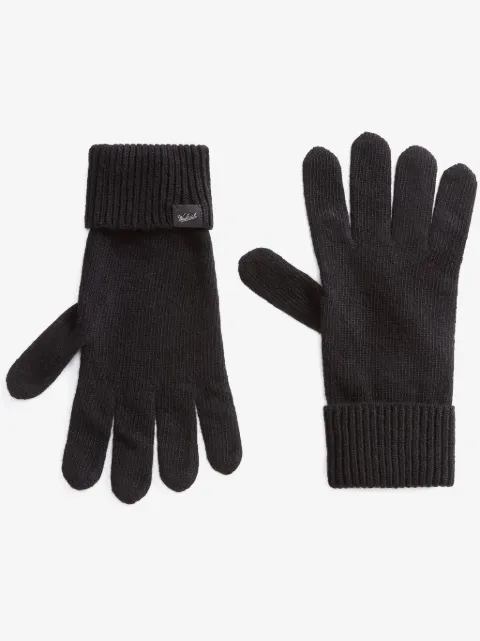 Woolrich قفازات صوف بأبليكة شعار الماركة