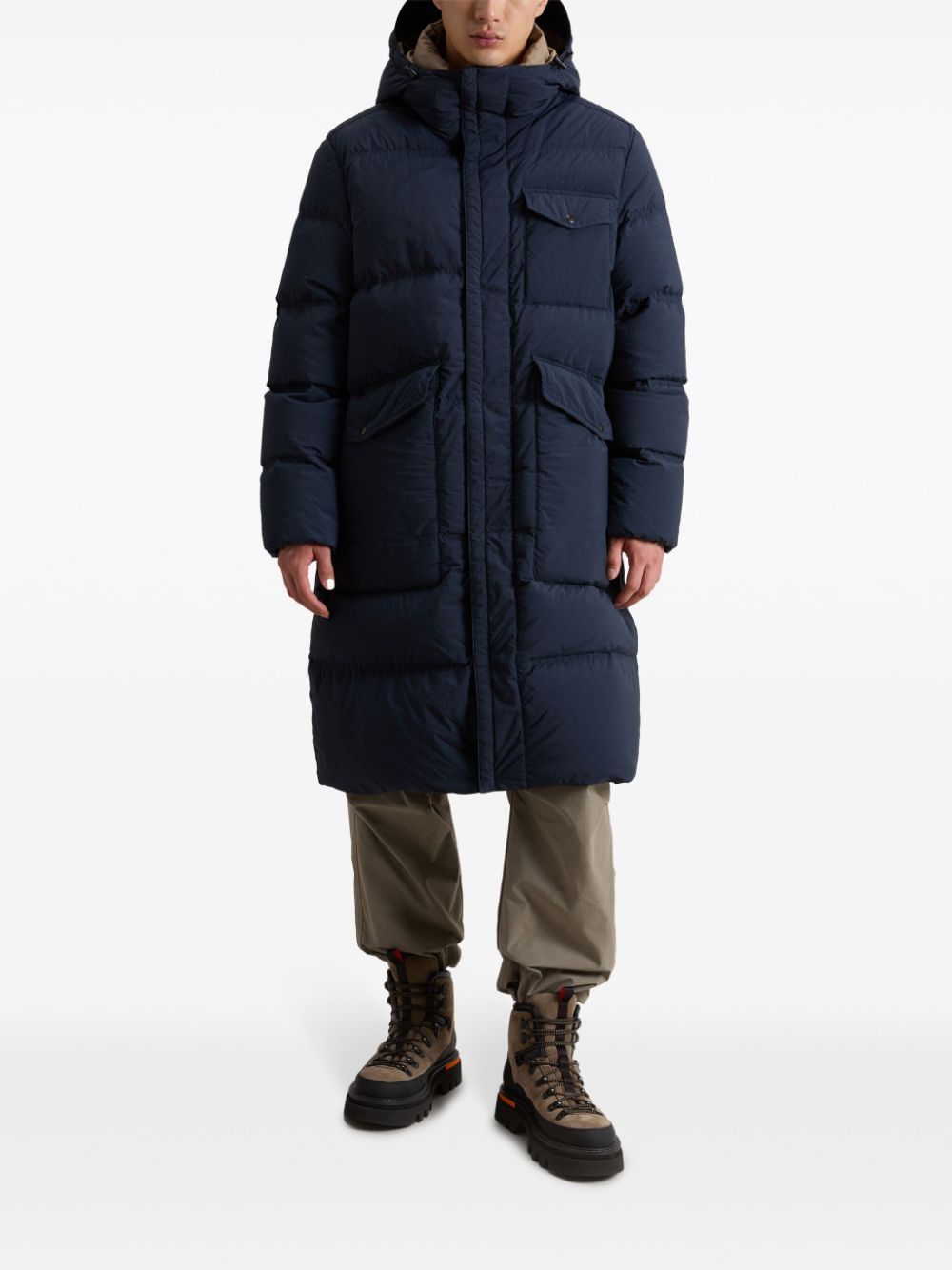 Woolrich quilted parka coat - Blue