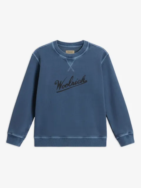Woolrich Kids garment-dyed crew-neck sweatshirt
