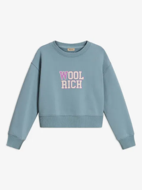 Woolrich Kids logo-print cotton sweatshirt