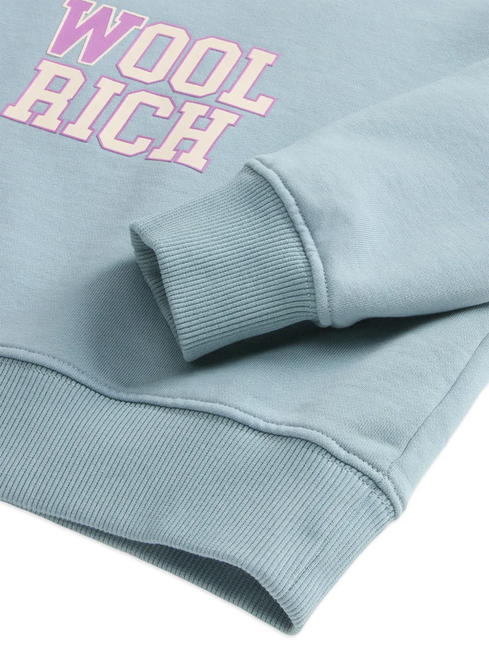 Woolrich Katoenen sweater met logoprint Blauw