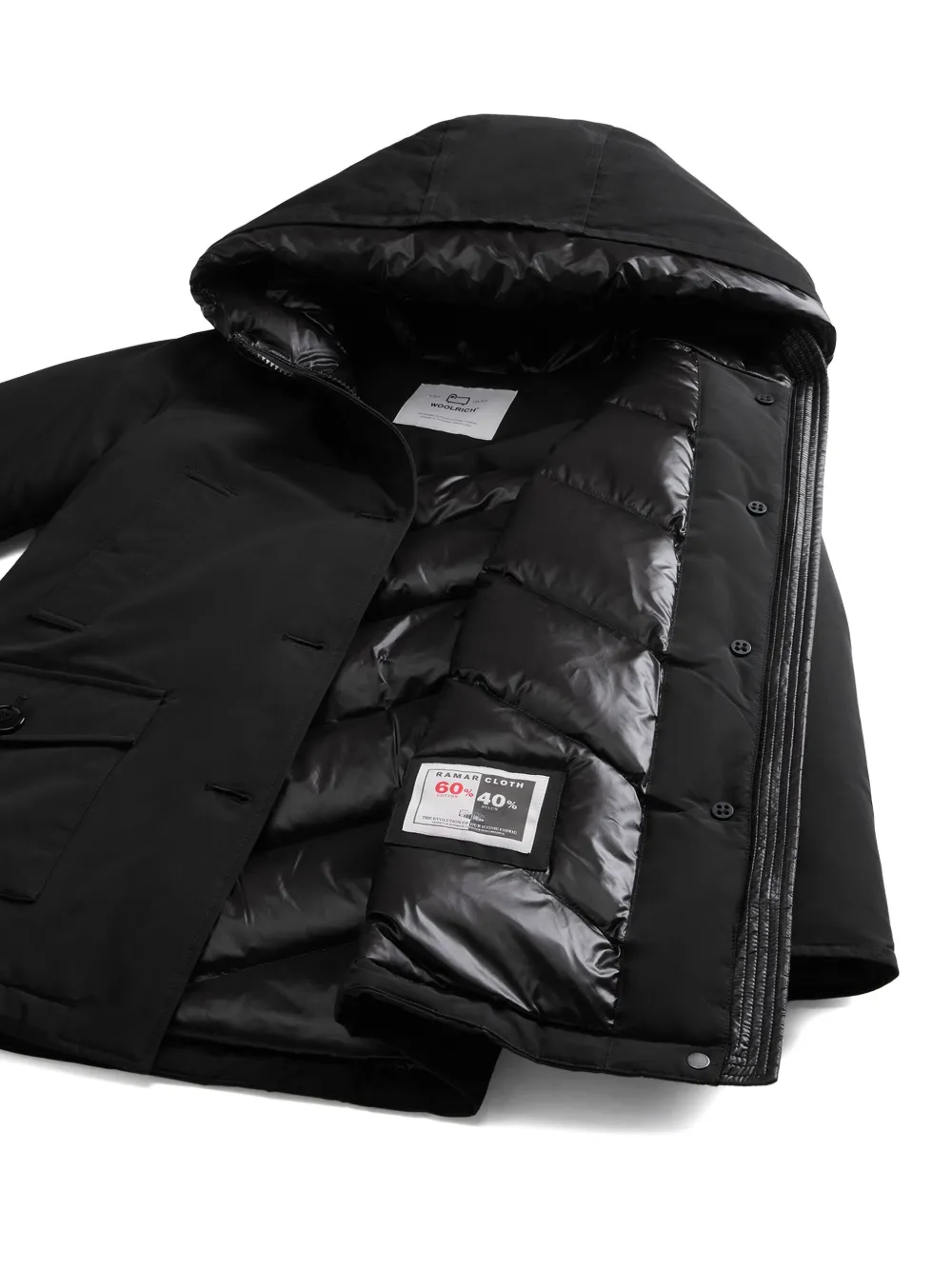 Woolrich Kids Arctic jack met hoge hals Zwart