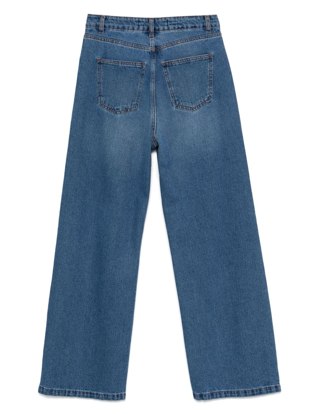 Shop Federica Tosi Straight-leg Jeans In Blue