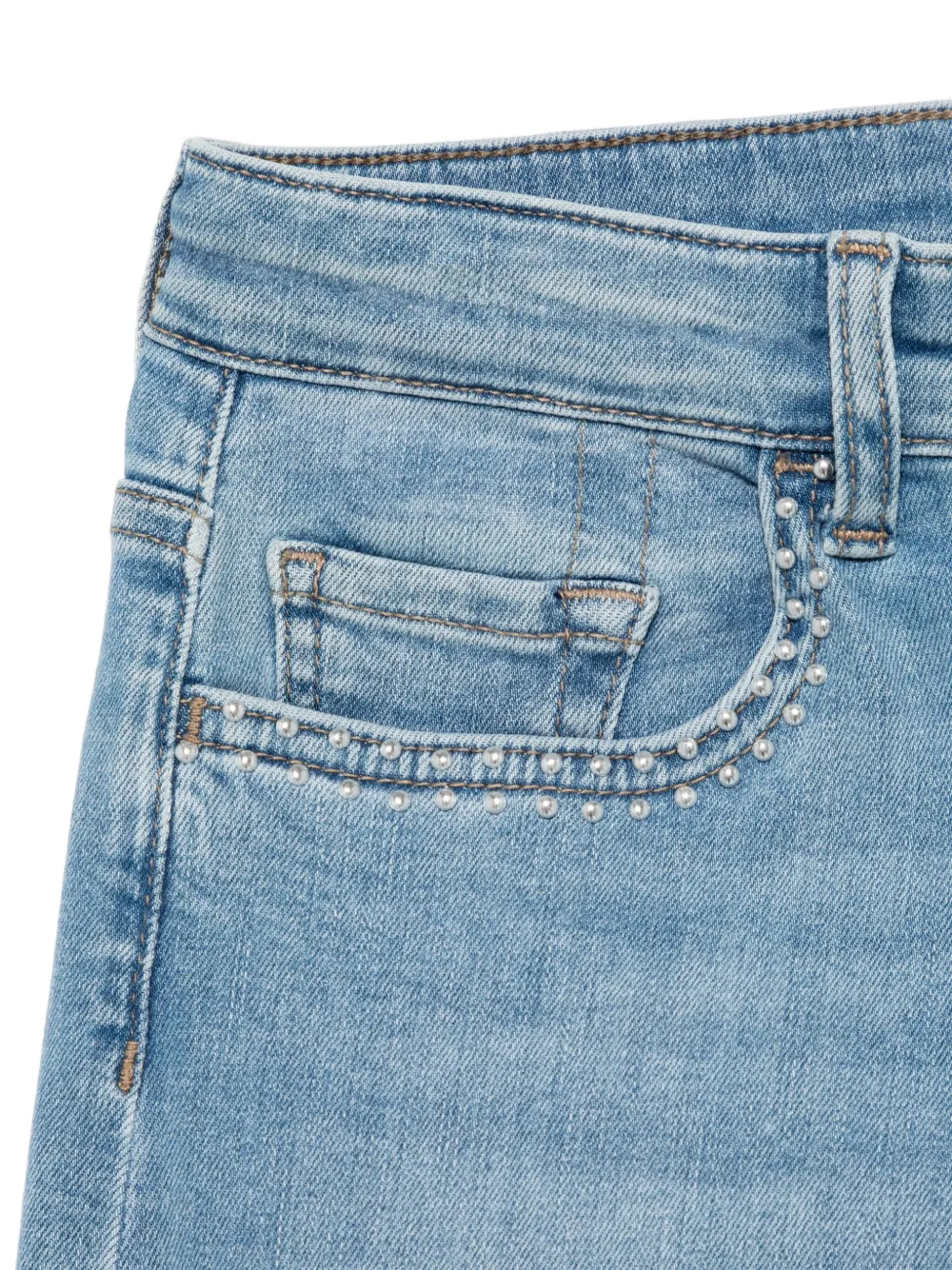 Shop Liu •jo Flared Jeans In Blue