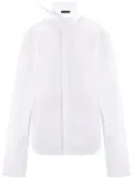 ALAINPAUL scarf-collar cotton shirt - White