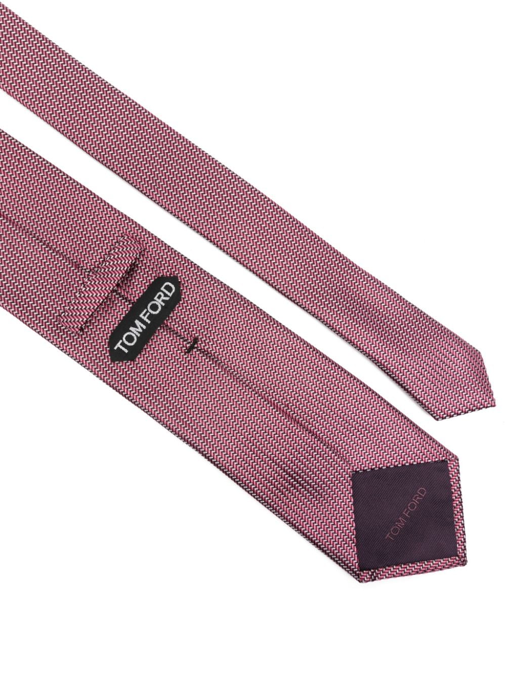 TOM FORD Stopdas met jacquard-patroon - Rood