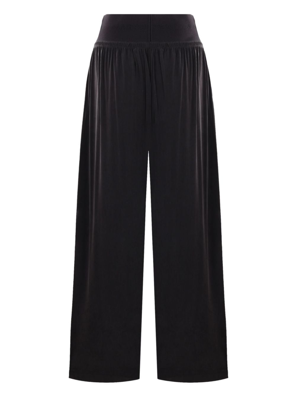 Shop Alainpaul Logo-waistband Trousers In Black