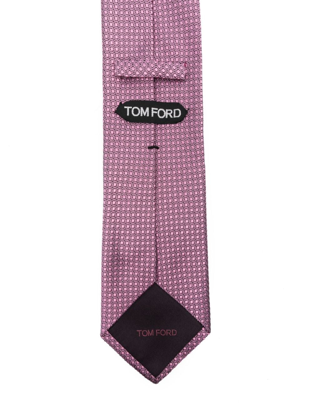 TOM FORD Stopdas met jacquard-patroon - Roze