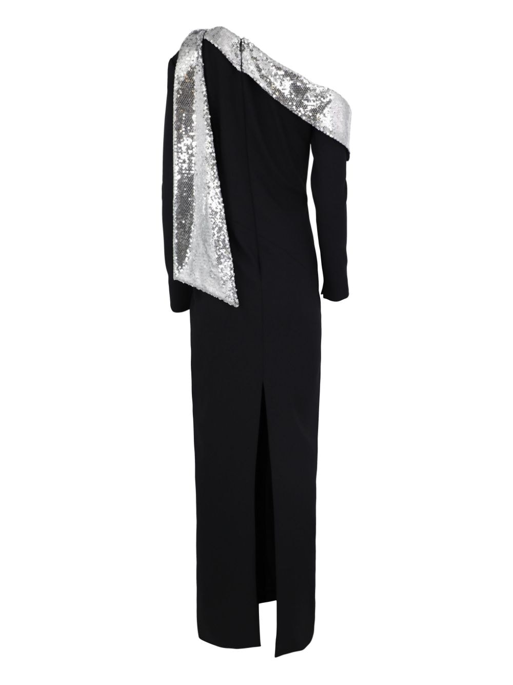 Pamella Roland sequin-embellished crepe gown - Zwart