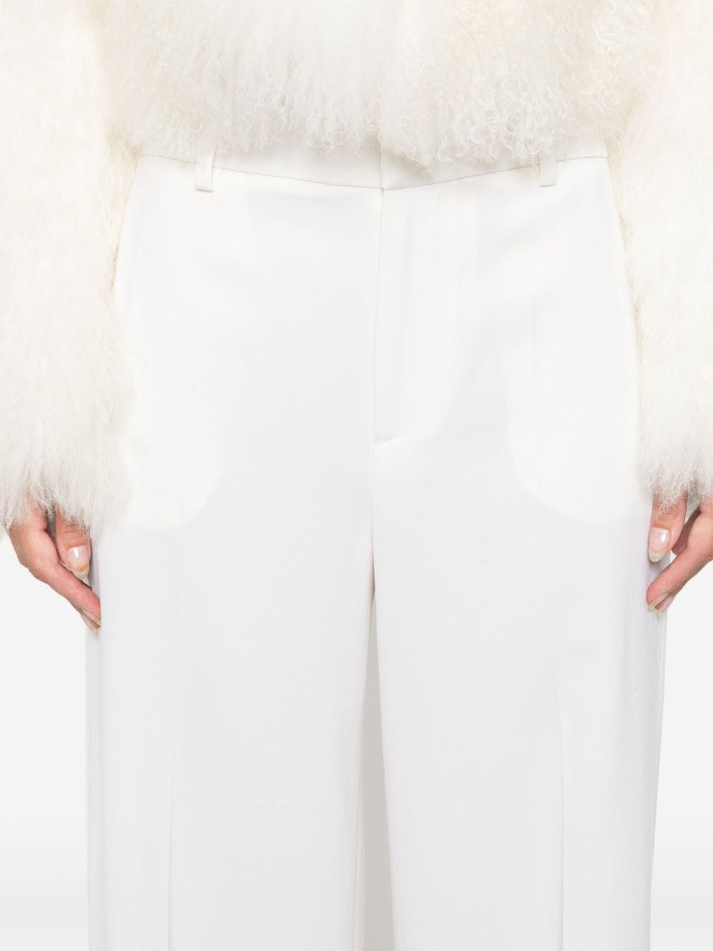 Shop Pt Torino Lorenza Trousers In White