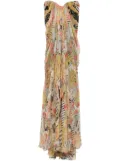 Alexander McQueen strapless silk dress - Neutrals