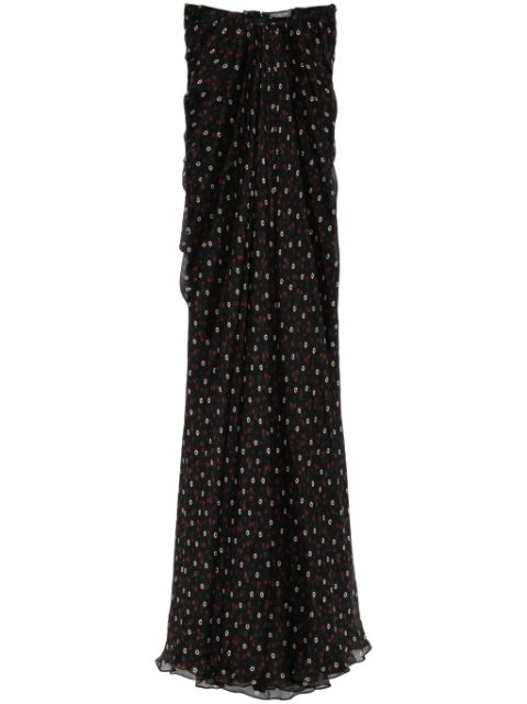 Alexander McQueen strapless silk dress Women