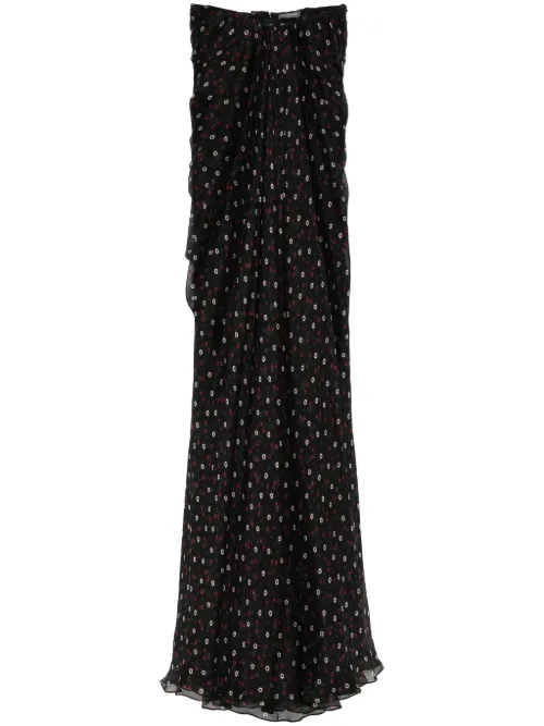 Robe-bustier en soie - Alexander McQueen - Modalova