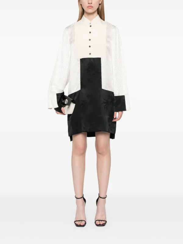 Alexander McQueen Jacquard Mini Dress - Black