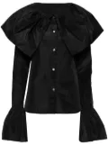 Yohji Yamamoto taffeta blouse - Black